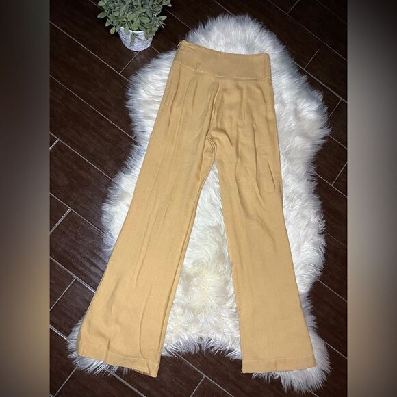 Bobstore mustard printed flat front pants sz XS/S (34) - Picture 5 of 9